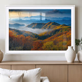 86772247-MGV-CV-36X24-Autumn Mountains Wall Art Canvas Print, Framed Fall Foliage Art Picture Print, Vibrant Hills Perfect Vibrant Nature Decor Artwork