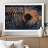 10017879-MGV-CV-36X24-Wood Tree Ring Wall Art Canvas Print, Framed Natural Wood Art Picture Print, Rustic Tree Slice Perfect Rustic Decor Artwork