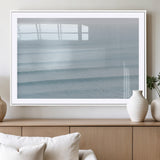 47814787-MGV-CV-36X24-Ocean Waves Wall Art Canvas Print, Framed Solo Surfer Art Picture Print, Wave Lines Perfect Minimalist Ocean Decor Artwork