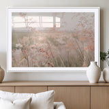 79164340-MGV-CV-36X24-Pastel Grasses Wall Art Canvas Print, Framed Soft Meadow Art Picture Print, Field in Breeze Perfect Pastel Minimal Decor Artwork