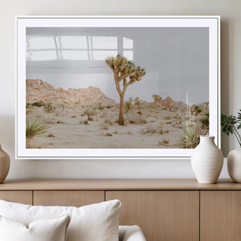 67109959-MGV-CV-36X24-Joshua Tree Wall Art Canvas Print, Framed Neutral Desert Art Picture Print, Earthy Landscape Perfect Neutral Boho Decor Artwork