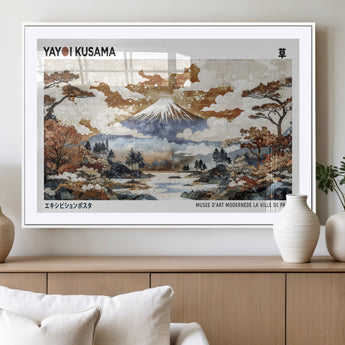 80111817-MGV-CV-36X24-Japanese Landscape Wall Art – Mount Fuji Autumn Canvas Print, Asian Inspired Nature Decor for Living Room, Bedroom, Office or