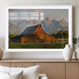 31771014-MGV-CV-36X24-Rustic Barn Wall Art Canvas Print, Framed Western Landscape Art Picture Print, Farmhouse Style Perfect Rustic Farmhouse Decor