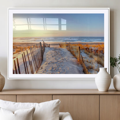 73351887-MGC-FP-36x24_White-Ocean Sunset Wall Art Wall Art Canvas Print, Framed Nautical Photography Art Picture Print, Summer Beach House Decor Perfect