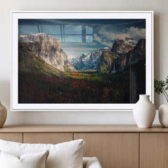 15244033-MGV-CV-36X24-Yosemite National Wall Art Canvas Print, Framed Mountain Landscape Art Picture Print, El Capitan Perfect Rustic Farmhouse Decor