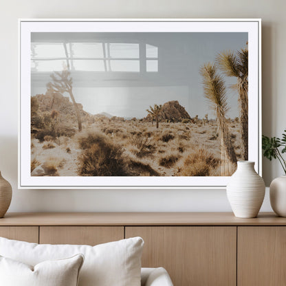 62783269-MGC-FP-36x24_White-Joshua Tree Wall Art – Desert Landscape Photography Canvas Print, Southwest Nature Artwork Rustic Home Decor for Living Room,
