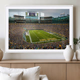 96617112-MGV-CV-36X24-Lambeau Field Wall Art – Green Bay Packers NFL Football Stadium Canvas Print – Game Day Crowd Sports Decor for Man Cave, Bar, or