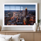 81886632-MGV-CV-36X24-Atlanta Skyline Wall Art – Vibrant City Lights Canvas Print, Modern Urban Cityscape Decor for Living Room, Office, or Apartment