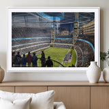 41816511-MGC-FP-36x24_White-Chicago Dome Stadium Wall Art – Futuristic Football Arena Canvas Print, Modern Sports Fan Decor for Man Cave, Office, Bar, or