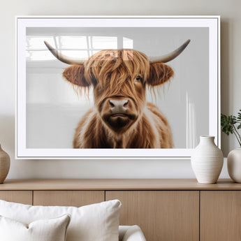637908607-MGV-FC-93X47-3P_Black-Highland Cow Wall Art Print – Rustic Farmhouse Animal Portrait, Scottish Highland Cattle Canvas, Modern Country Wall Decor for