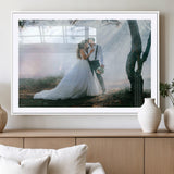 CSTM913-MGV-CV-36X24-Framed Wedding Canvas Print - Custom Wall Art Keepsake for Couples, Elegant Home Decoration Gift, Create Your Own Photo Canvas