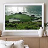 48473947-MGV-CV-36X24-Ocean Golf Course Wall Art – Panoramic Green Fairway Canvas Print, Coastal Golf Landscape Photography Sports Decor for Office, Man