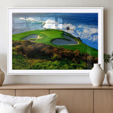 34181847-MGV-CV-36X24-Coastal Golf Course Wall Art – Panoramic Ocean Fairway Canvas Print, Scenic Sports Photography Decor for Office, Man Cave, Living