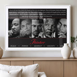 45112-MGC-FP-36x24_White-Black Icons Wall Art Canvas Print, Framed Thinker Art Picture Print, Motivational Quote Perfect Cultural Modern Decor Artwork