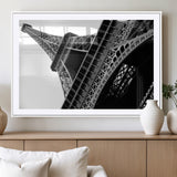 89033-MGV-CV-36X24-Eiffel Tower Wall Art – Dramatic Black and White Architectural Canvas Print, Modern Paris Decor for Office, Living Room or