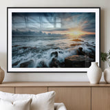 33428-MGV-CV-36X24-Ocean Sunrise Wall Art – Serene Seascape Canvas Print, Coastal Home or Office Decor, Perfect for Living Room, Bedroom, or Study