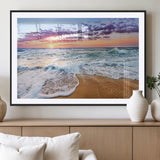 53006-MGV-CV-36X24-Ocean Beach Sunset Wall Art – Vibrant Seascape Canvas Print, Coastal Home Decor for Living Room, Bedroom, Office or Beach House