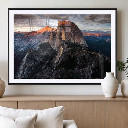 31332-MGV-CV-36X24-Mountain Landscape Wall Art – Majestic Sunset Rock Formation Canvas Print, Nature Scenic Decor for Living Room, Office, Cabin or