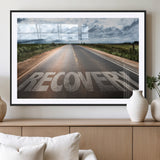 50743-MGC-FP-36x24_Black-Healing Road Wall Art – Motivational Highway Canvas Print, Inspirational Journey Decor for Office, Gym or Living Room