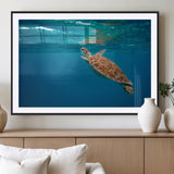 91440-MGC-FP-36x24_Black-Sea Turtle Wall Art – Ocean Turtle Canvas Print, Underwater Marine Life Decor for Living Room, Office, Beach House or Bathroom