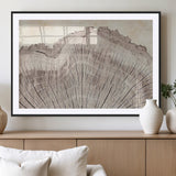 67528-MGC-FP-36x24_Black-Wood Ring Wall Art Canvas Print, Framed Tree Ring Art Picture Print, Rustic Tree Ring Perfect Neutral Boho Decor Artwork