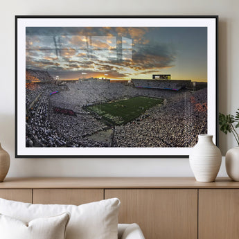 38807-MGV-CV-36X24-Beaver Stadium Wall Art Canvas Print, Framed Beaver Stadium Field Art Picture Print, Football Stadium Perfect Sport Room Decor