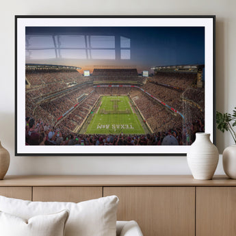 17421-MGV-CV-36X24-Kyle Field Wall Art Canvas Print, Framed Texas Stadium Art Picture Print, Kyle Field Stadium Perfect Sport Room Decor Artwork