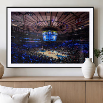 20491-MGC-FP-36x24_Black-Madison Square Garden Wall Art Canvas Print, Framed New York Stadium Art Picture Print, MSG Stadium Perfect Sport Room Decor