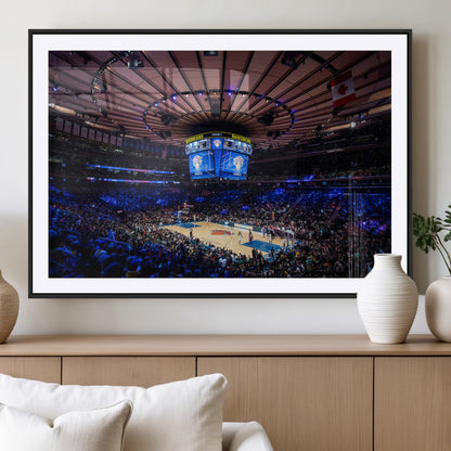 20491-MGC-FP-36x24_Black-Madison Square Garden Wall Art Canvas Print, Framed New York Stadium Art Picture Print, MSG Stadium Perfect Sport Room Decor