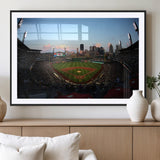 67670-MGV-CV-36X24-PNC Park Stadium Wall Art Canvas Print, Framed Pittsburgh Pirates Stadium Art Picture Print, PNC Park Field Perfect Sport Room