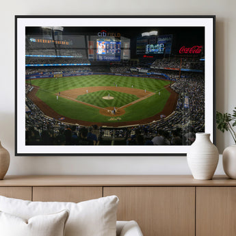 83979-MGC-FP-36x24_Black-RingCentral Coliseum Wall Art Canvas Print, Framed Oakland A's Stadium Art Picture Print, RingCentral Coliseum Field Perfect Sport