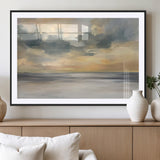 45544-MGC-FP-36x24_Black-Ocean Sunset Wall Art – Serene Seascape Canvas Print with Golden Sky and Calm Water, Coastal Beach Artwork for Living Room,