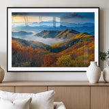 86772247-MGV-CV-36X24-Autumn Mountains Wall Art Canvas Print, Framed Fall Foliage Art Picture Print, Vibrant Hills Perfect Vibrant Nature Decor Artwork