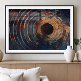 10017879-MGV-CV-36X24-Wood Tree Ring Wall Art Canvas Print, Framed Natural Wood Art Picture Print, Rustic Tree Slice Perfect Rustic Decor Artwork