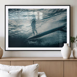 71192524-MGV-CV-36X24-Submerged Surf Wall Art Canvas Print, Framed Underwater Perspective Art Picture Print, Ocean Surf Perfect Coastal Adventure Decor