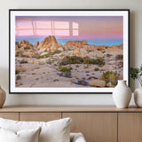 96167137-MGC-FP-36x24_Black-Vibrant Sunset Sky Wall Art Canvas Print, Framed Joshua Tree Art Picture Print, Rugged Terrain Perfect Southwestern Boho Decor