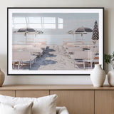 67623952-MGC-FP-36x24_Black-Minimalist Beach Wall Art Canvas Print, Framed Pastel Sand Art Picture Print, Beach Aesthetic Perfect Coastal Minimalist Decor