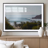 88336640-MGC-FP-36x24_Black-Tropical Beach Scene Wall Art Canvas Print, Framed Coastal Photography Art Picture Print, Ocean Horizon Art Perfect Coastal Boho