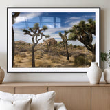25722592-MGC-FP-36x24_Black-Joshua Tree Desert Wall Art Canvas Print, Framed Southwestern Nature Art Picture Print, Rustic Earth Tones Perfect Southwestern