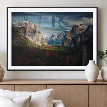 15244033-MGV-CV-36X24-Yosemite National Wall Art Canvas Print, Framed Mountain Landscape Art Picture Print, El Capitan Perfect Rustic Farmhouse Decor