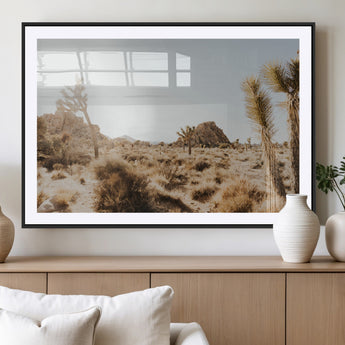 62783269-MGC-FP-36x24_Black-Joshua Tree Wall Art – Desert Landscape Photography Canvas Print, Southwest Nature Artwork Rustic Home Decor for Living Room,
