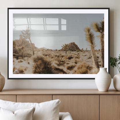 62783269-MGC-FP-36x24_Black-Joshua Tree Wall Art – Desert Landscape Photography Canvas Print, Southwest Nature Artwork Rustic Home Decor for Living Room,