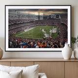 87578930-MGC-FP-36x24_Black-Soldier Field Wall Art – Chicago Bears Football Stadium Sunset Canvas Print, Game Day Sports Decor for Man Cave, Bar, Office, or