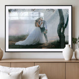 CSTM913-MGV-CV-36X24-Framed Wedding Canvas Print - Custom Wall Art Keepsake for Couples, Elegant Home Decoration Gift, Create Your Own Photo Canvas
