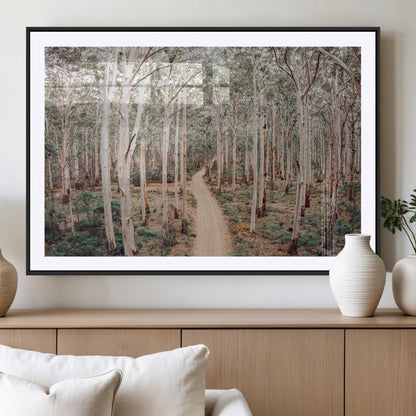 24760563-MGV-CV-36X24-Forest Wall Art – Tranquil Woodland Path Canvas Print, Scenic Nature Photography Decor for Bedroom, Living Room, Office, Cabin or