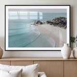 79395467-MGV-CV-36X24-Coastal Wall Art – Aerial Beach Canvas Print, Ocean Waves and Sandy Shore Photography Decor for Bedroom, Living Room, Office,