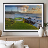67486665-MGV-CV-36X24-Golf Course Wall Art – Pebble Beach Oceanfront Canvas Print, Coastal Fairway Photography Sports Decor for Living Room, Office, Man