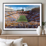 64238859-MGV-CV-36X24-Neyland Stadium Wall Art – Tennessee Volunteers Checkerboard Game Day Canvas Print, College Football Panorama Decor for Man Cave