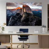 31332-MGV-CV-36X24-Mountain Landscape Wall Art – Majestic Sunset Rock Formation Canvas Print, Nature Scenic Decor for Living Room, Office, Cabin or