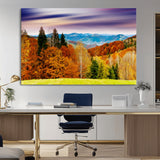 58007-MGV-CV-36X24-Autumn Mountain Landscape Wall Art – Stunning Fall Forest Canvas Print, Cozy Nature Decor for Home or Office